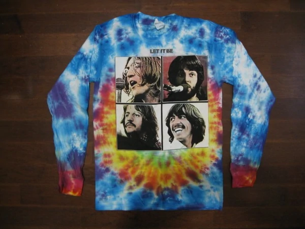 BEATLES - Let It Be - Long Sleeve Tie Dye - T-Shirt